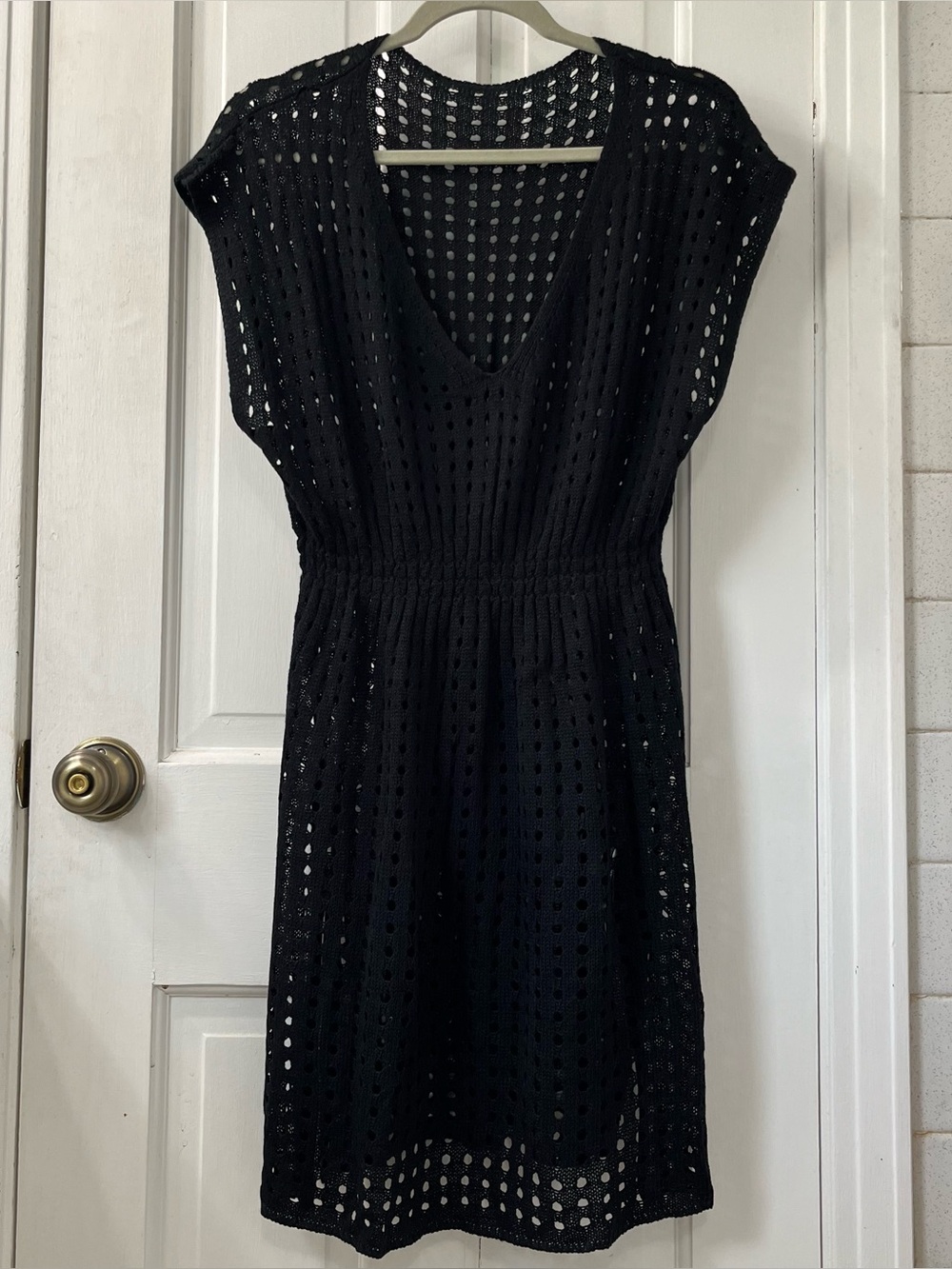 Cupshe Black Dolman Sleeve Cut-out Knit Coverup. Women’s Size XL, NWT